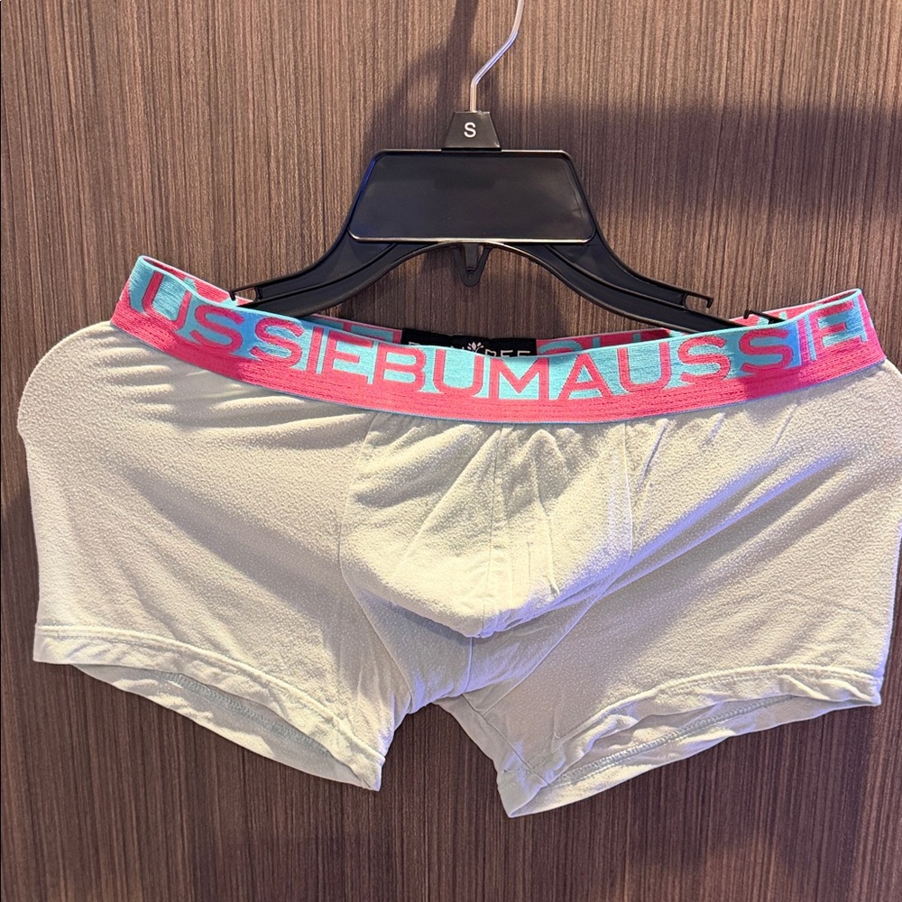 AussieBum Men's White Swim Trunks